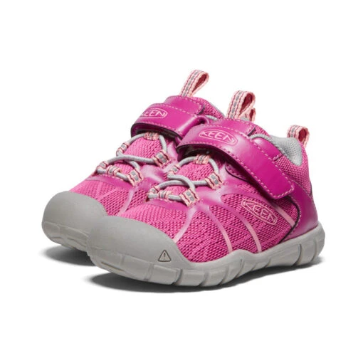 Keen Toddlers' Chandler 2 CNX Sneaker | Festival Fuchsia/Ibis Rose - Image 2