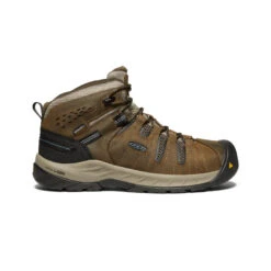 Keen Men's Flint II Waterproof Boot (Steel Toe) | Cascade Brown/Orion Blue