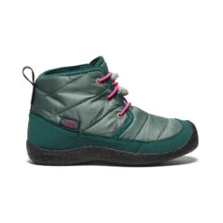 Keen Big Kids' Howser II Waterproof Chukka | Dark Forest/Fuchsia Purple