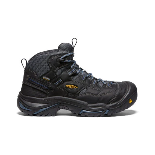 Keen Men's Braddock Waterproof Mid (Soft Toe) | Raven/Estate Blue