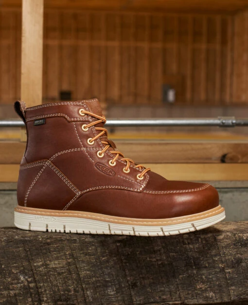 Keen Men's San Jose 6" Waterproof Boot (Soft Toe) | Cascade Brown - Image 7