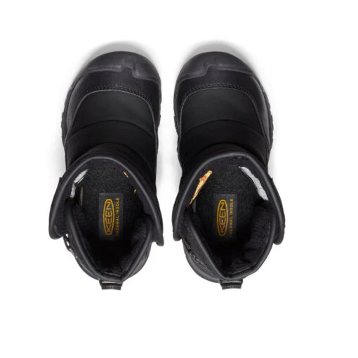 Keen Little Kids' Puffrider Waterproof Winter Boot | Black/Steel Grey - Image 4