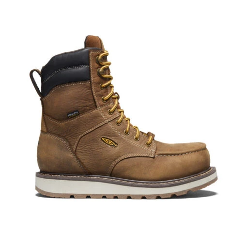 Keen Men's Cincinnati 8" Waterproof Boot (Carbon-Fiber Toe) | Belgian/Sandshell