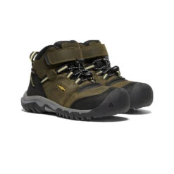 Keen Little Kids' Ridge Flex Waterproof Boot | Dark Olive/Dusky Citron -Winter Shoe Store f660fcbb39cca9b777b5081bc899a1cb3fe4c994